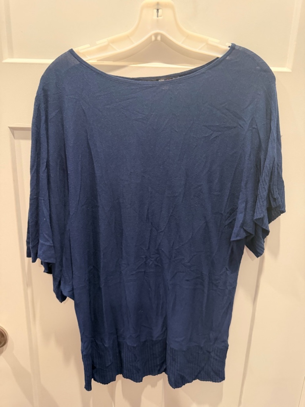 RLX Ralph Lauren Navy Knit Top Medium Lightweight Short Sleeve Sweater Tee